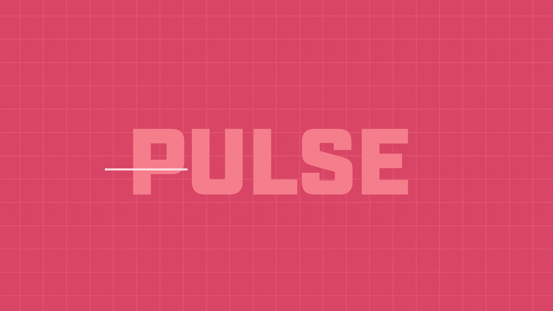 the word pulse with a heartbeat line gif