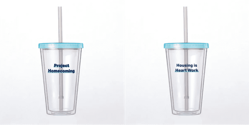 Project Homecoming tumbler design